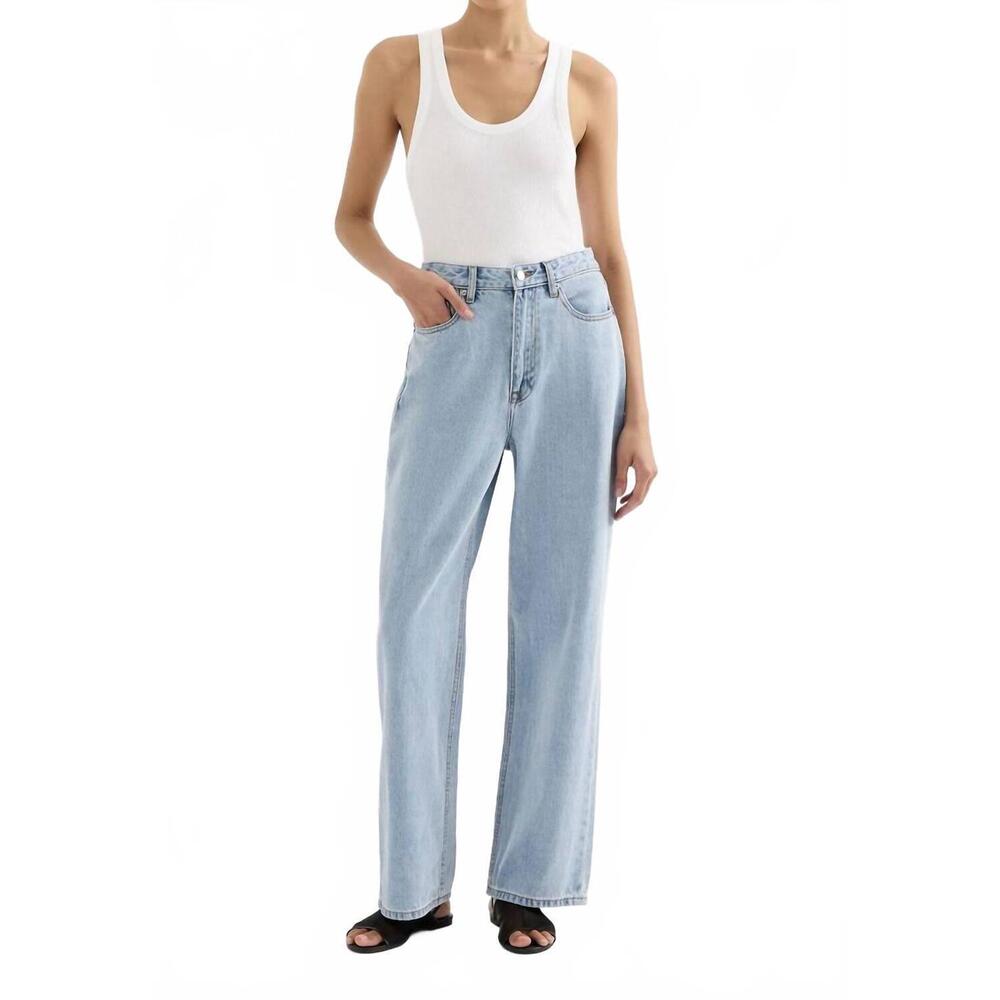 NEW NUDE LUCY organic relaxed leg jeans in 90s wash